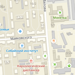 Карта сибая с улицами и номерами домов города