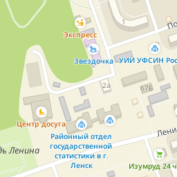 Карта ленска с улицами