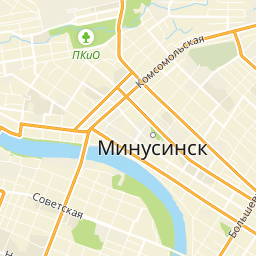 Минусинск на карте